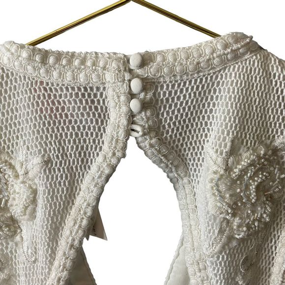 ANTHROPOLOGIE Not So Serious by Pallavi Mohan Deep-V Mini Dress Size MED NWT - Picture 6 of 9